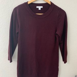 NYCO | Maroon 3/4 Sleeve Crew Neck Sweater
